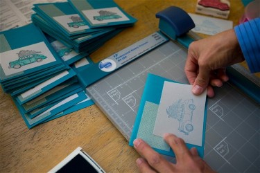 Debra Making Cards by Mark Henle
